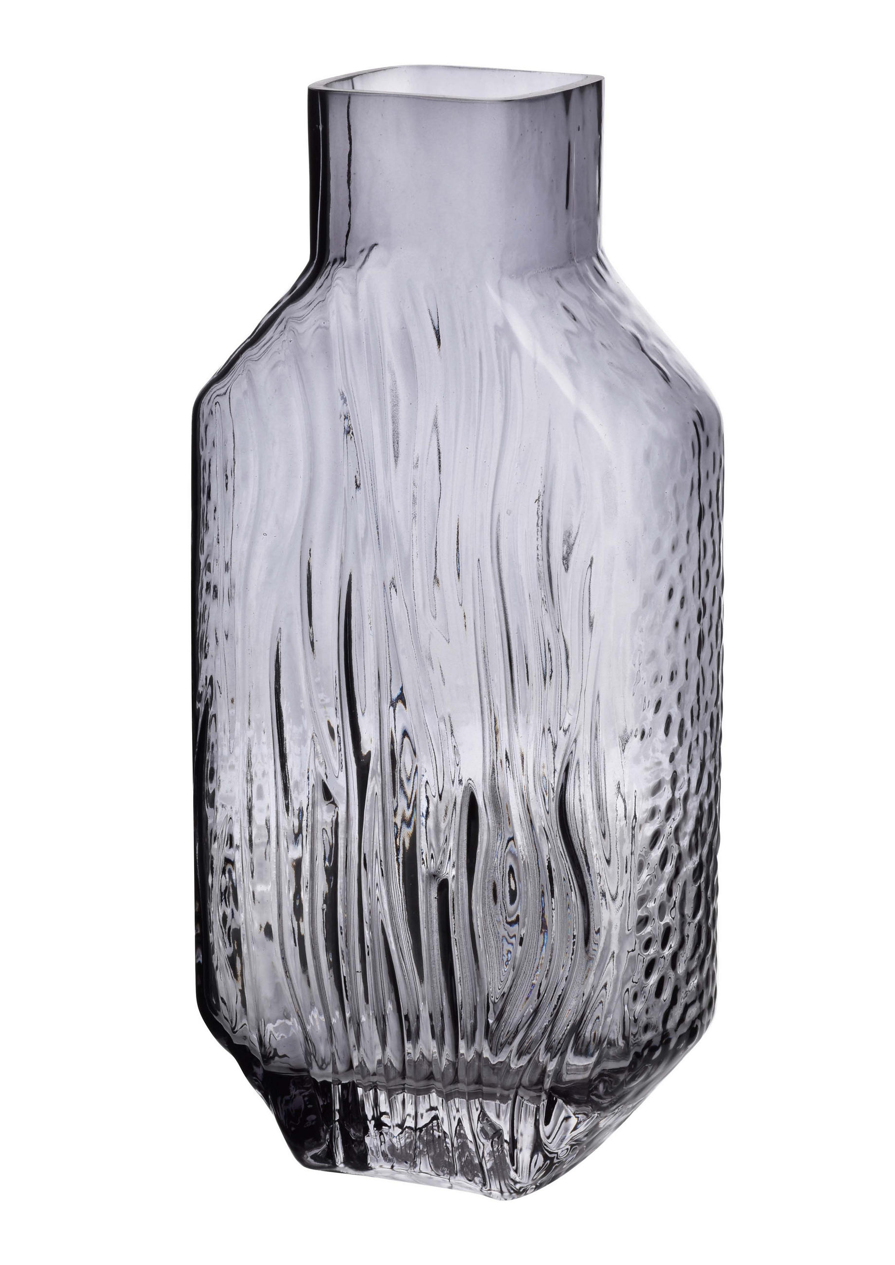 VASE Serenite Grau 15/8/31 cm Glas - Grau, Glas (31cm) - Mondex