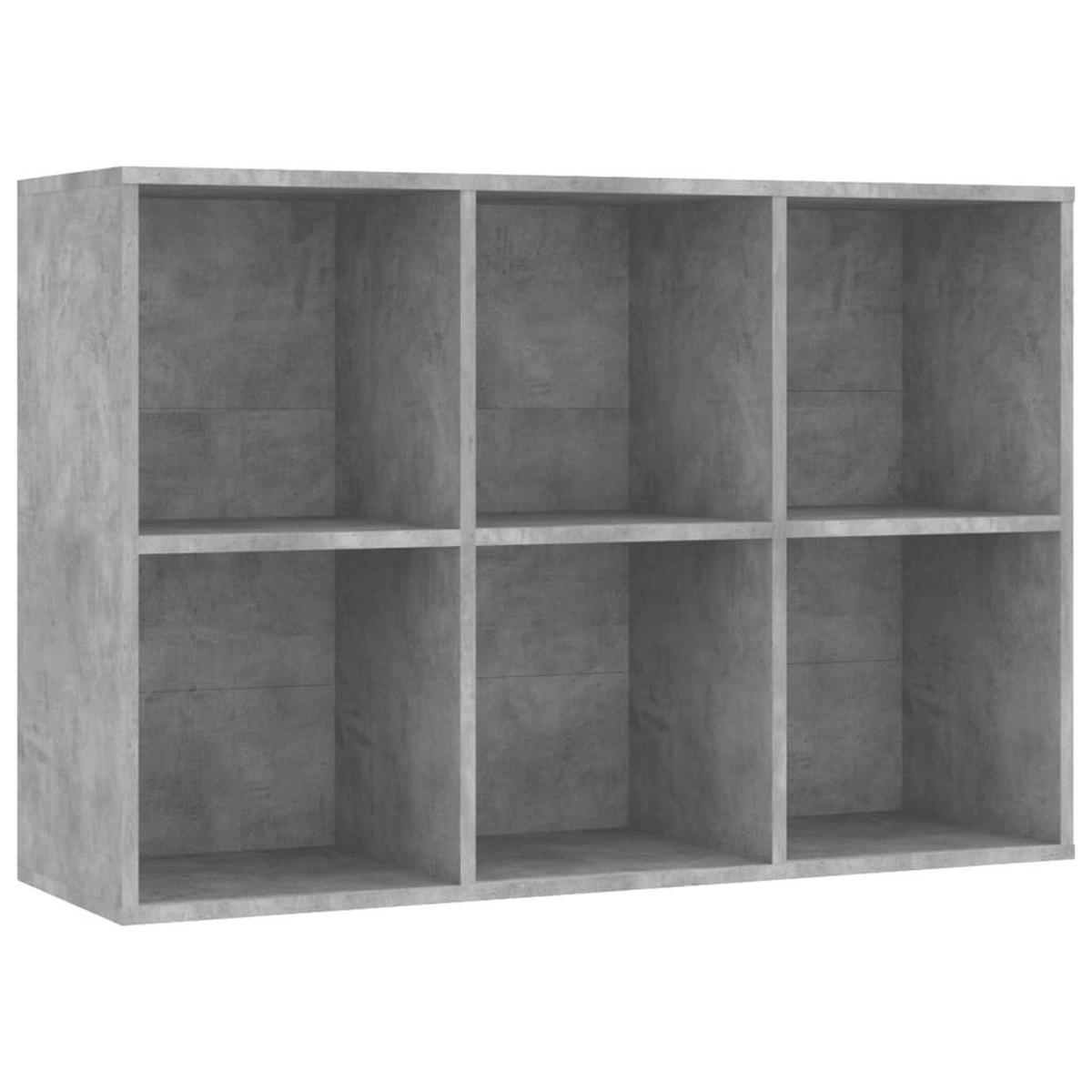 SIDEBOARD mit 6 Fächern 66/30/98 cm aus Holzwerkstoff Betongrau - Hellgrau, Holz (66/98/30cm) - vidaXL