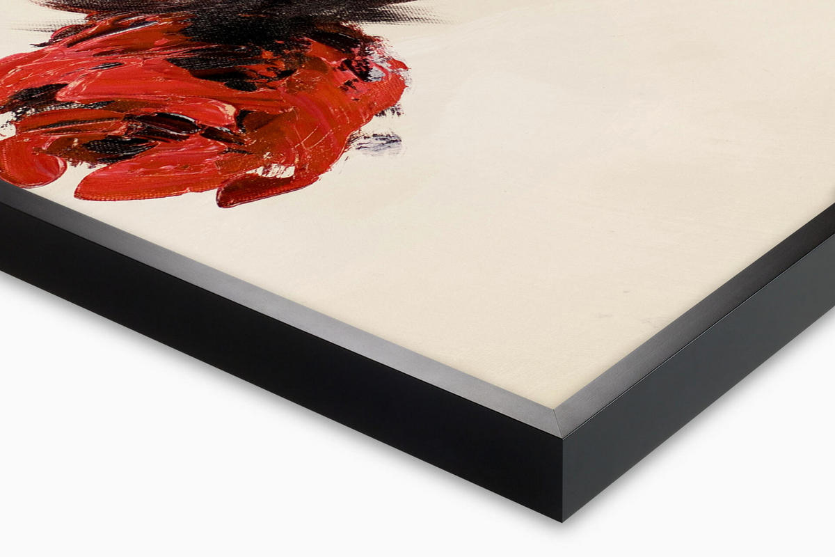 OLEJOMAĽBA 50/60 cm, Zvieratá - béžová/červená, drevo/textil (50/60cm) - KUNSTLOFT