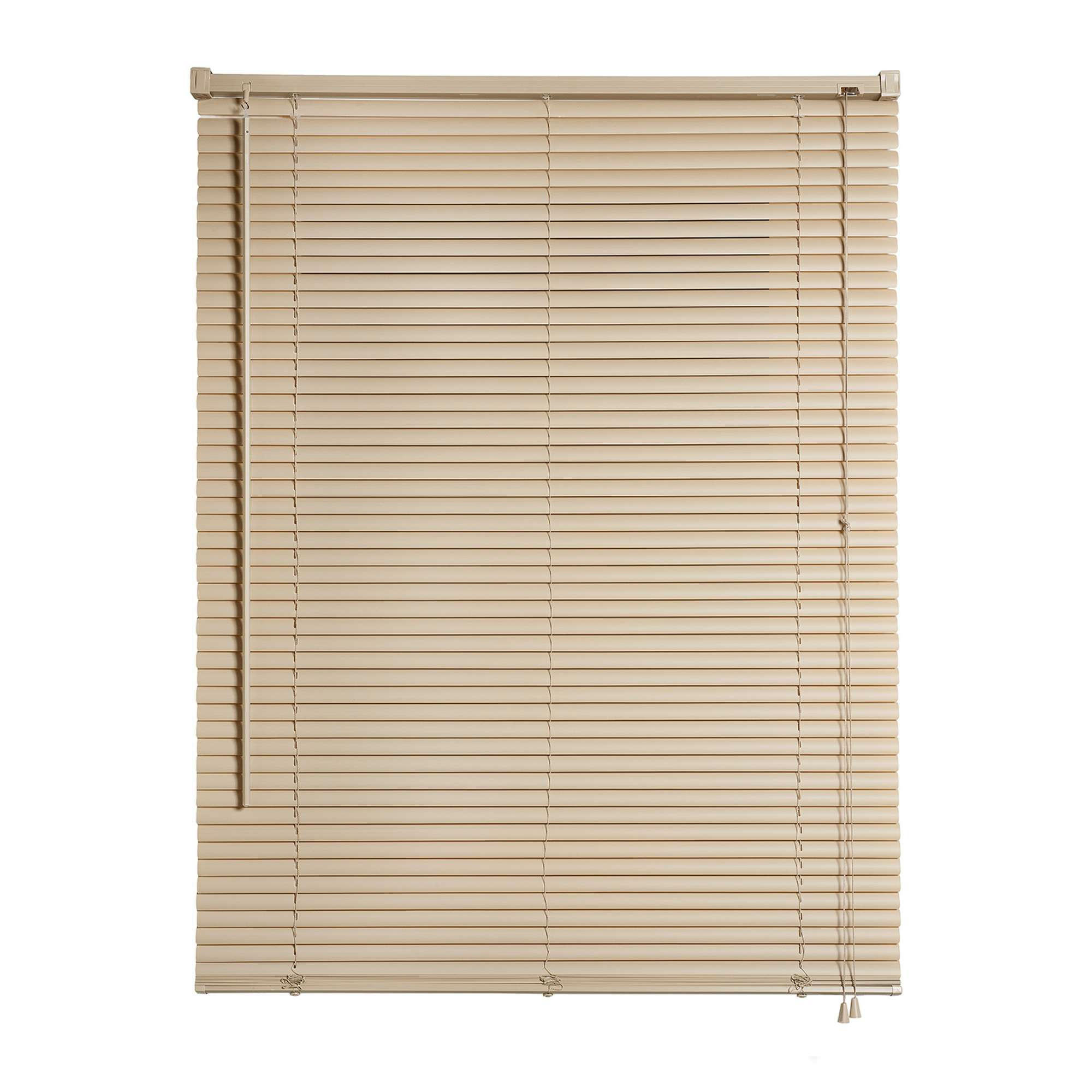 JALOUSIEN vinyl venetianische mit Taupe Zugschnur 90x160 - Braun, Kunststoff (90/160cm) - STORESDECO