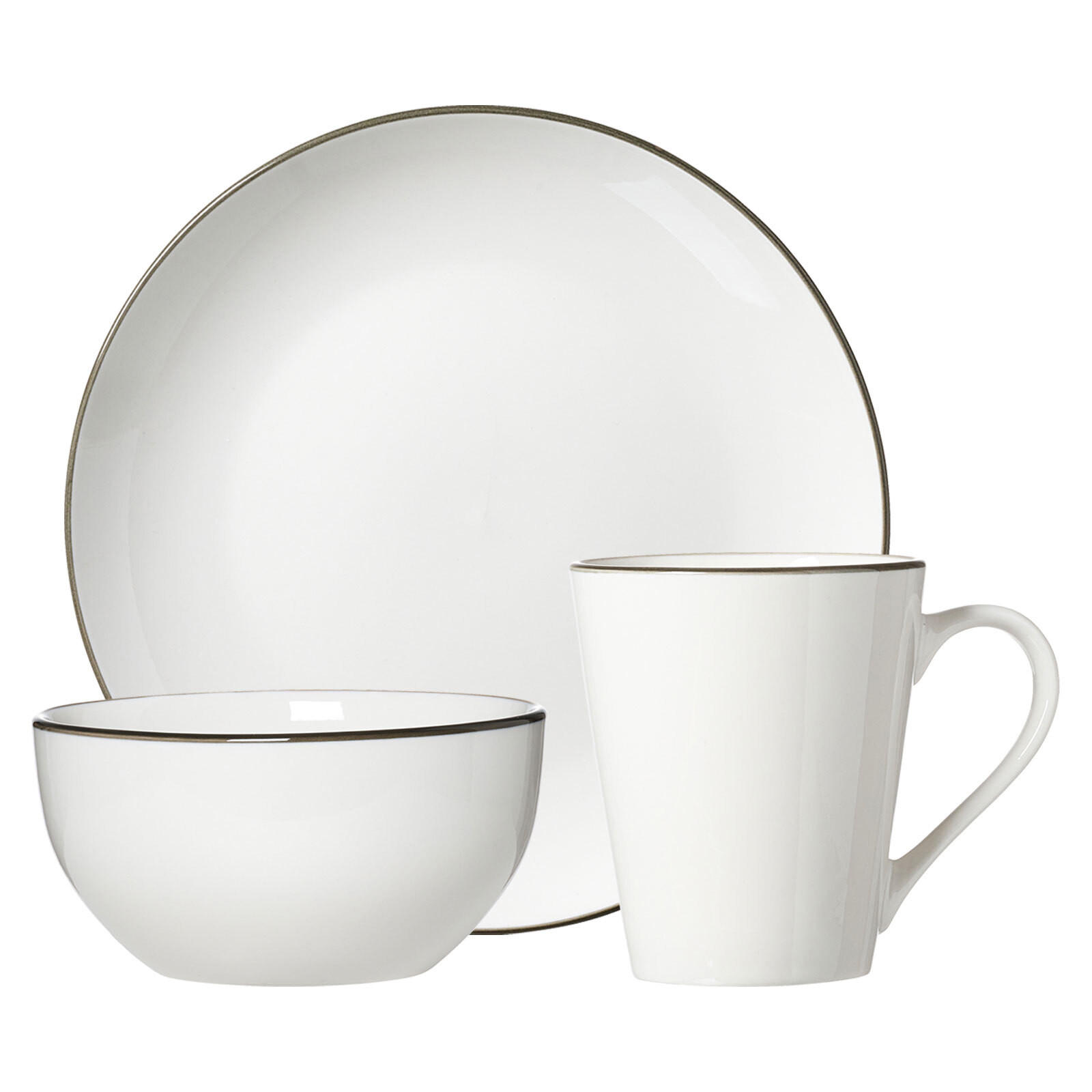 FRÜHSTÜCKS-SET Adela grau 18er Set - Grau, Keramik (1/1/1cm) - Ritzenhoff Breker