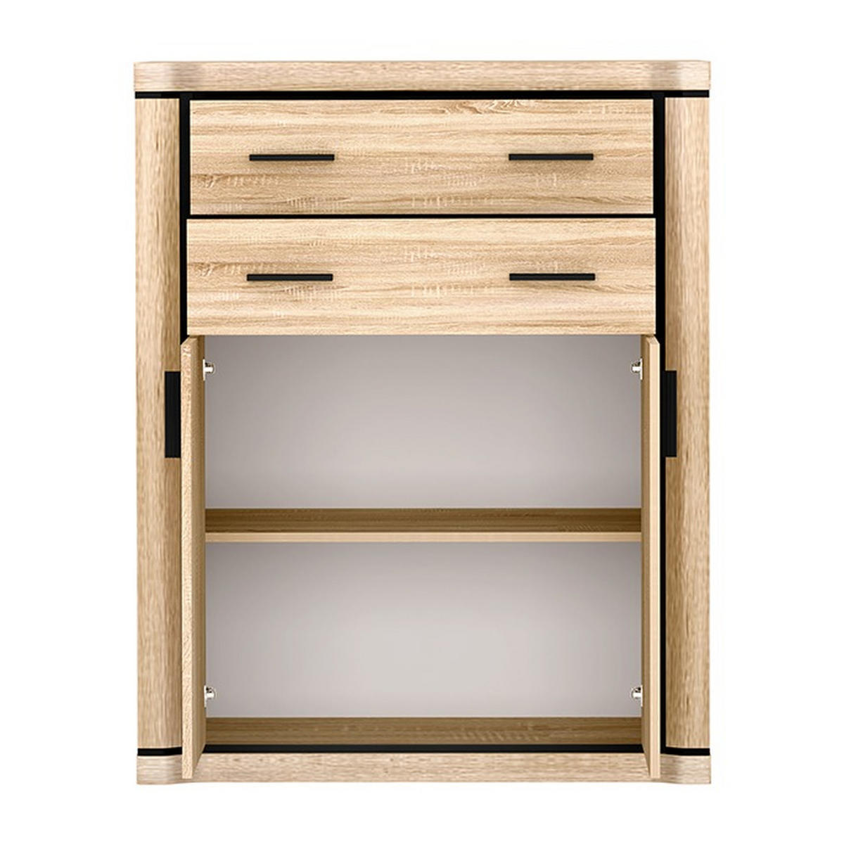 KOMMODE Dallas D-6 97 x 123 x 45 cm Eiche Sonoma - Sonoma Eiche, Holzwerkstoff/Kunststoff (97/123/45cm) - Koseto