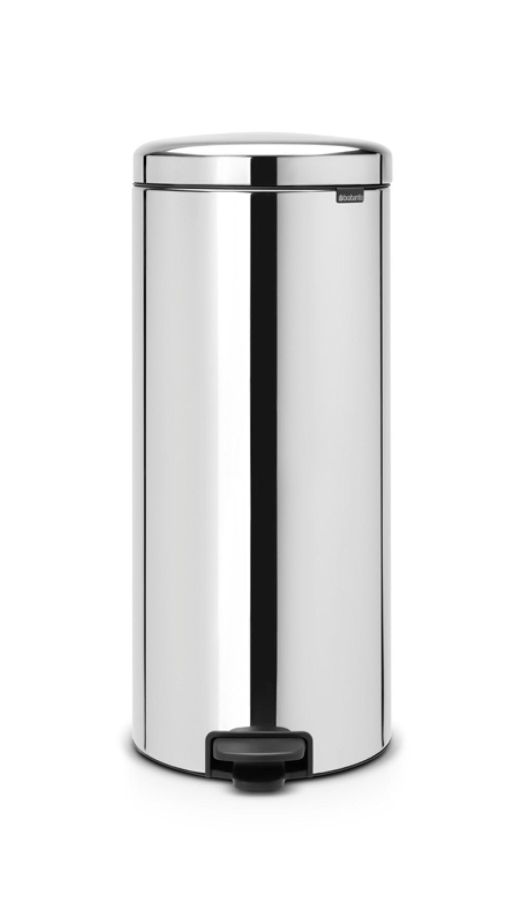 MÜLLEIMER klassisch Mit Soft Verschluss 30 Liter 67,9 x 29,3 x 38 cm Metall Edelstahl - Grau, Metall (29.3/67.9/38cm) - PROREGAL