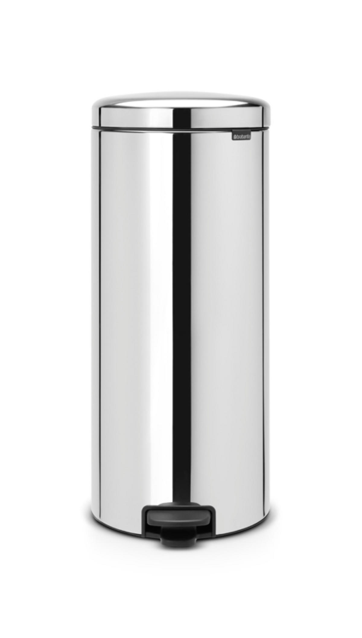 MÜLLEIMER klassisch Mit Soft Verschluss 30 Liter 67,9 x 29,3 x 38 cm Metall Edelstahl - Grau, Metall (29.3/67.9/38cm) - PROREGAL