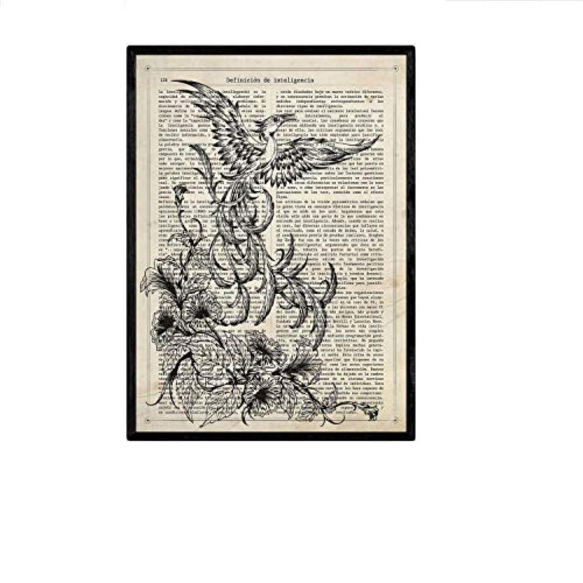 POSTER Fenix Schwarz Und Weiß A4 Rahmenlos - Klar, Papier (29.7/5/21cm) - Nacnic