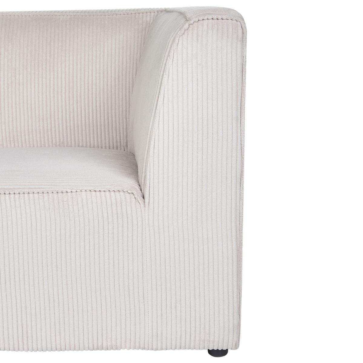 ECKMODUL Cord Beige rechtsseitig Lemvig - Beige, Textil (83/78/83cm) - Beliani