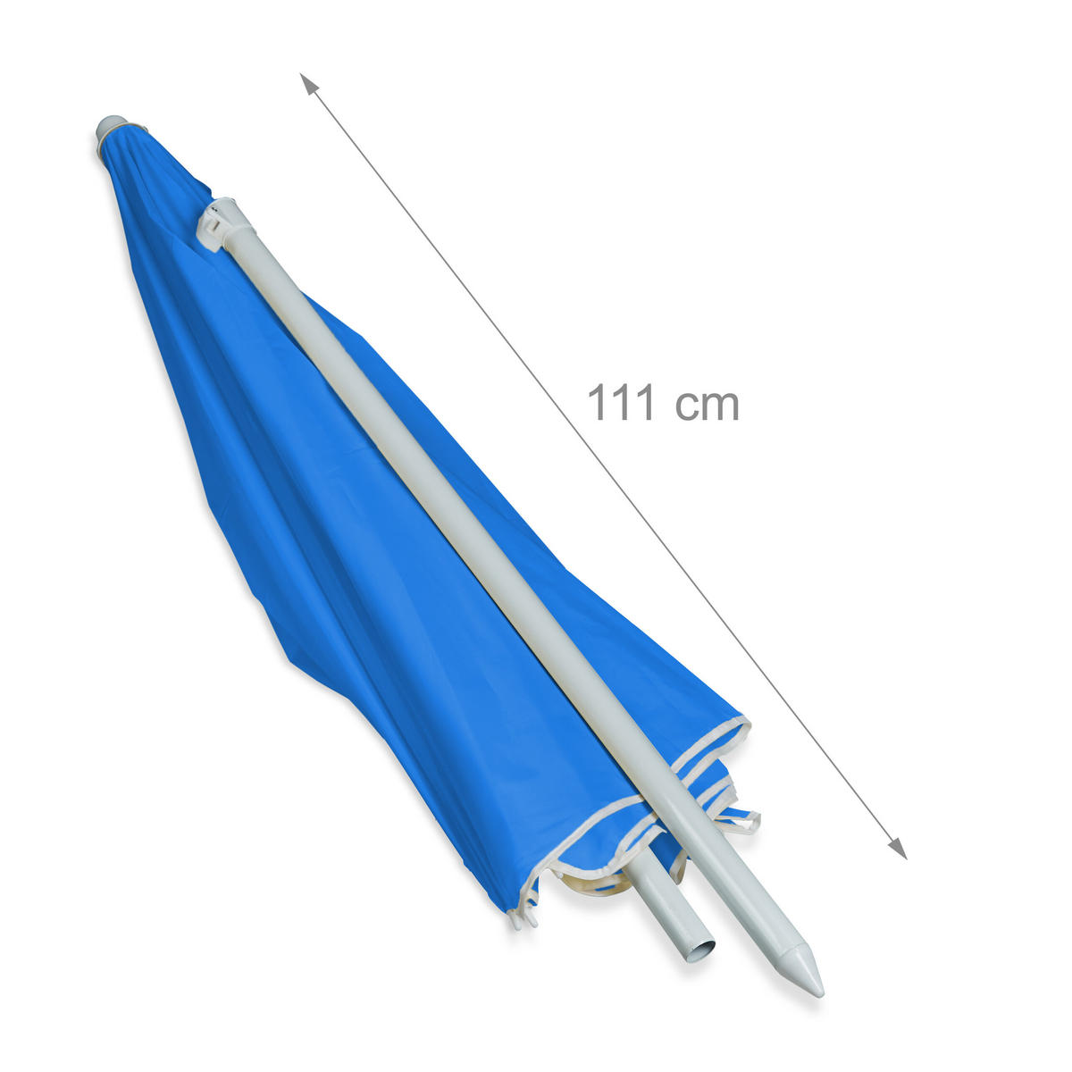 SONNENSCHIRM - Blau, Textil/Metall (180/180cm) - Relaxdays
