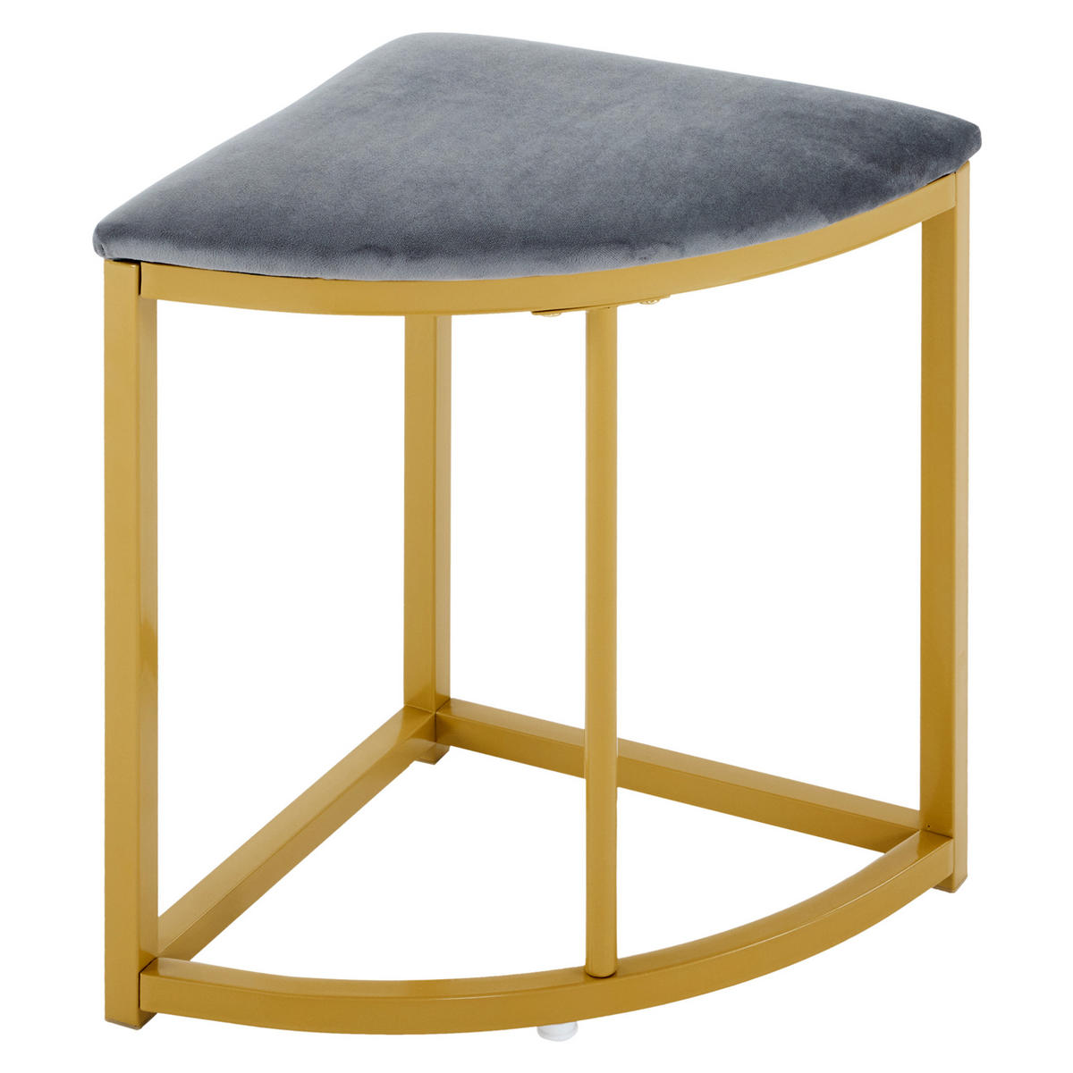 TISCHGRUPPE für 4 Personen mit Samtstühlen und rundem Tisch Ø 80 cm - Weiß, Holzwerkstoff (80/75/80cm) - BEAOK