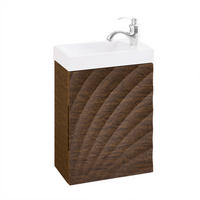 WASCHBECKENUNTERSCHRANK Braun - Braun/Weiß, Keramik/Holzwerkstoff (40/56/22cm) - SoBuy