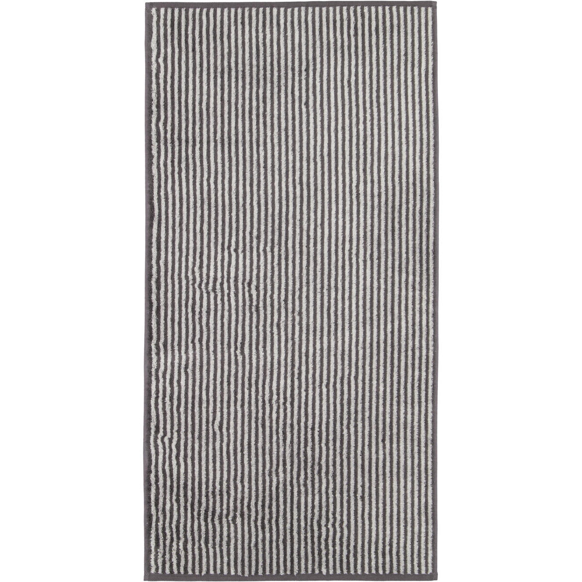 HANDTUCH TWO-TONE STRIPES 480 BASALT - 73 - Grau, Textil (50/100cm) - Cawoe