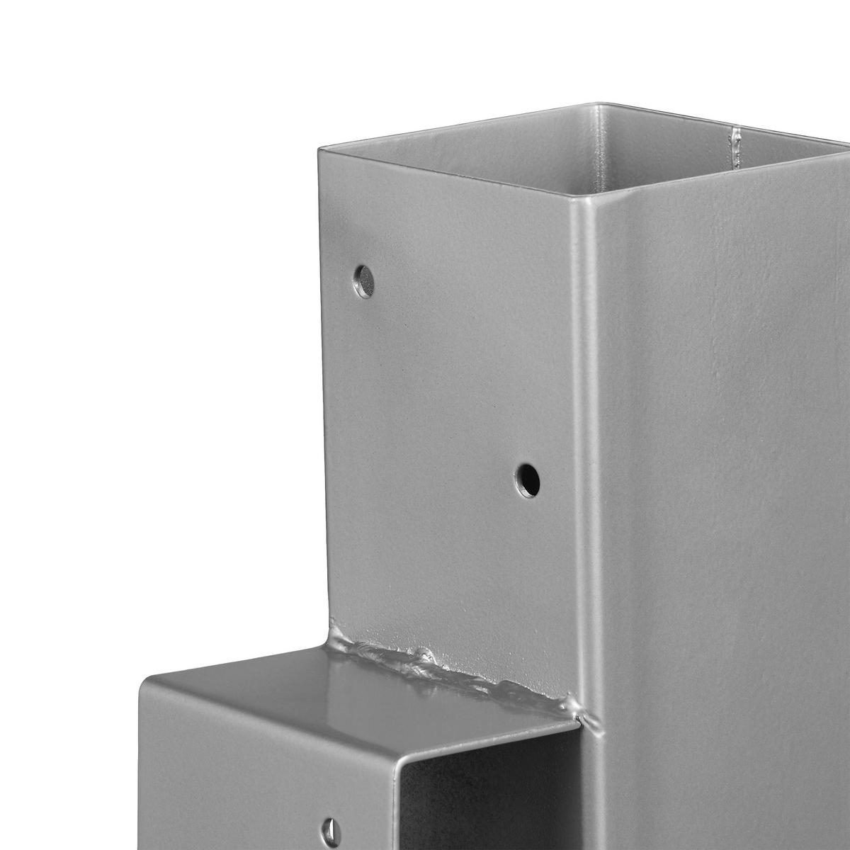 2XHOLZSTAPELHILFE - Silberfarben, Metall (34/16/10cm) - Relaxdays