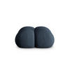 POUF Loretto aus strukturiertem Stoff dunkelblau - Dunkelblau, Textil (90/40/90cm) - Cosmopolitan Design
