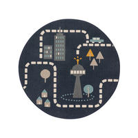 KINDERTEPPICH Juno Blau ø 120 cm rund - Blau, Textil (120/120cm) - Lytte