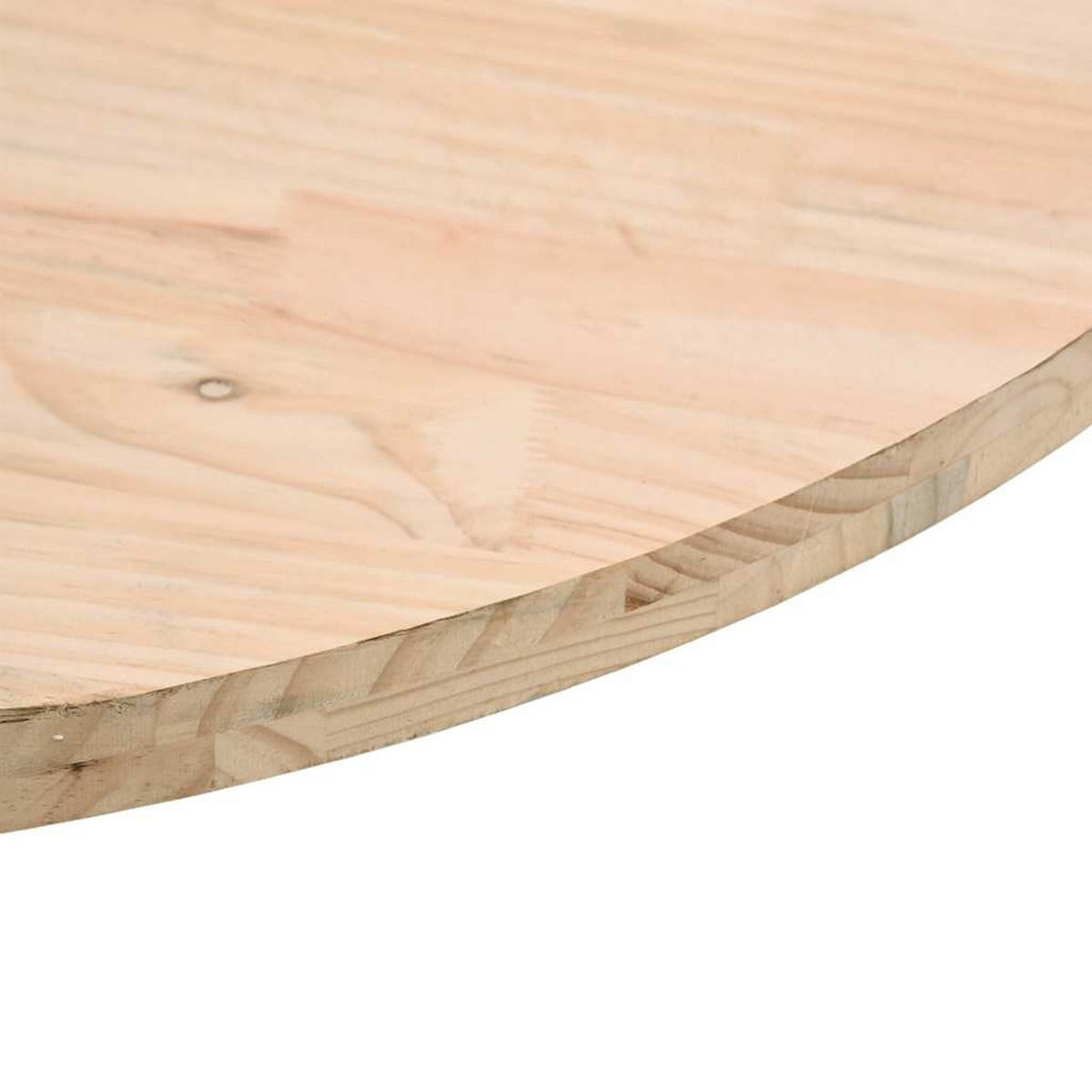 TISCHPLATTE Rund Ø70/3 Cm Massivholz Kiefer - Braun, Holz (70/70/3cm) - vidaXL