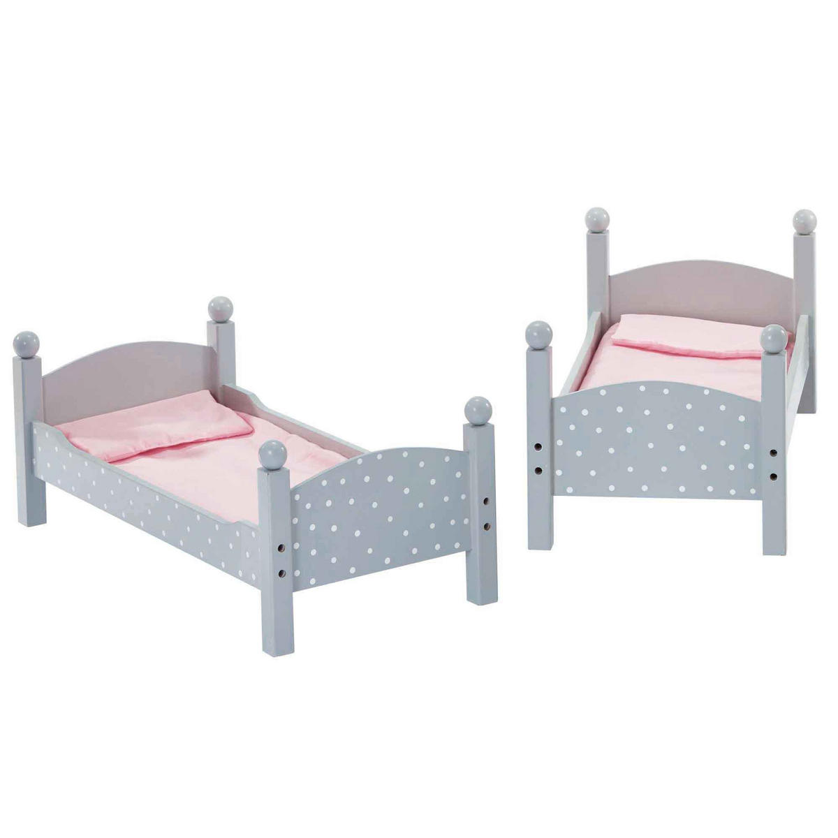 PUPPENBETT, Grau, 44cm - Grau, Holzwerkstoff (27/44/51cm) - Teamson Kids