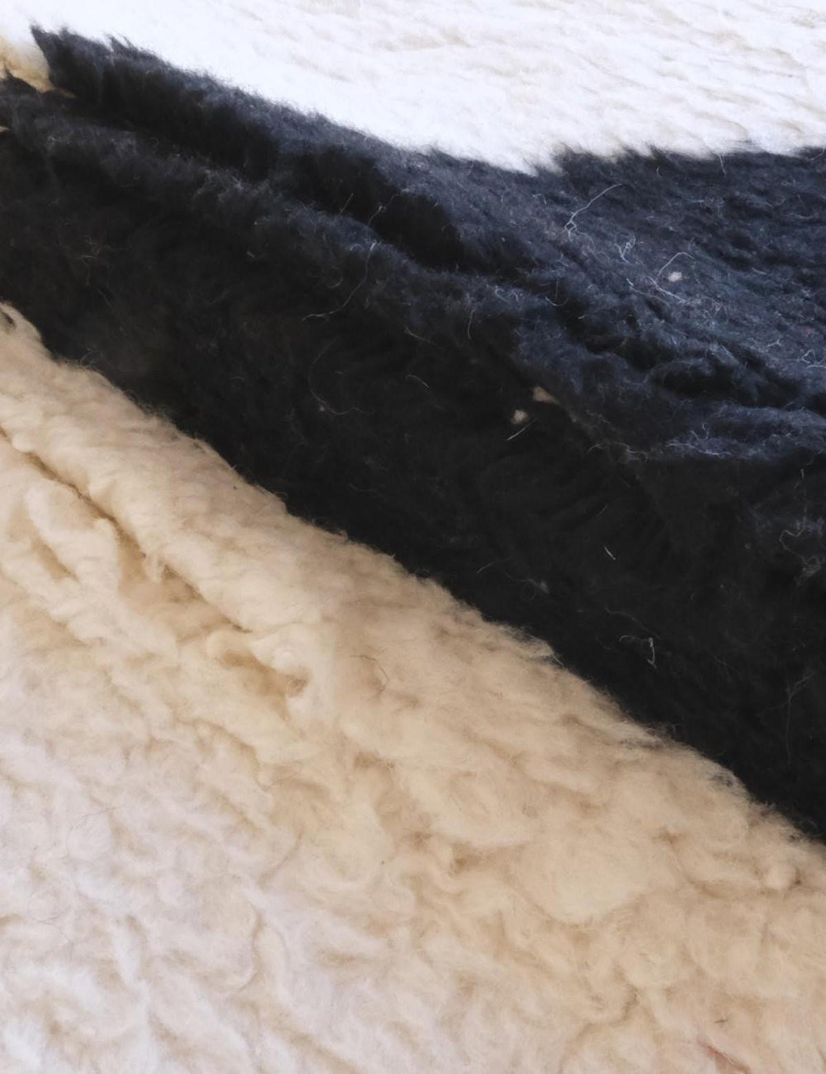 BERBERTEPPICH grafisch modern 184x 234 cm - Schwarz, Naturmaterialien (184/234cm) - AFK Living