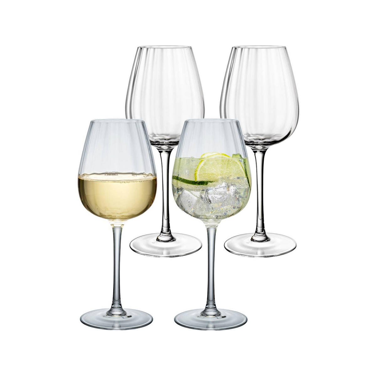 WEIN- UND SEKTGLÄSERSET Rose Garden transparent 12er Set - Transparent, Glas - Villeroy & Boch
