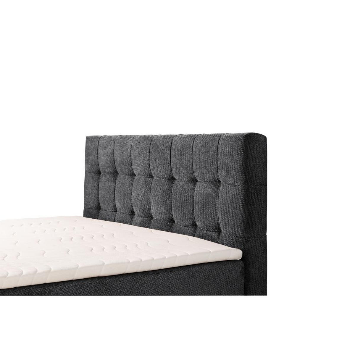 BOXBETT Royal mit Bonnelmatratze und Topper, 140x200, Grau - Grau, Holzwerkstoff/Kunststoff (140/200cm) - AN-Moebel 4u