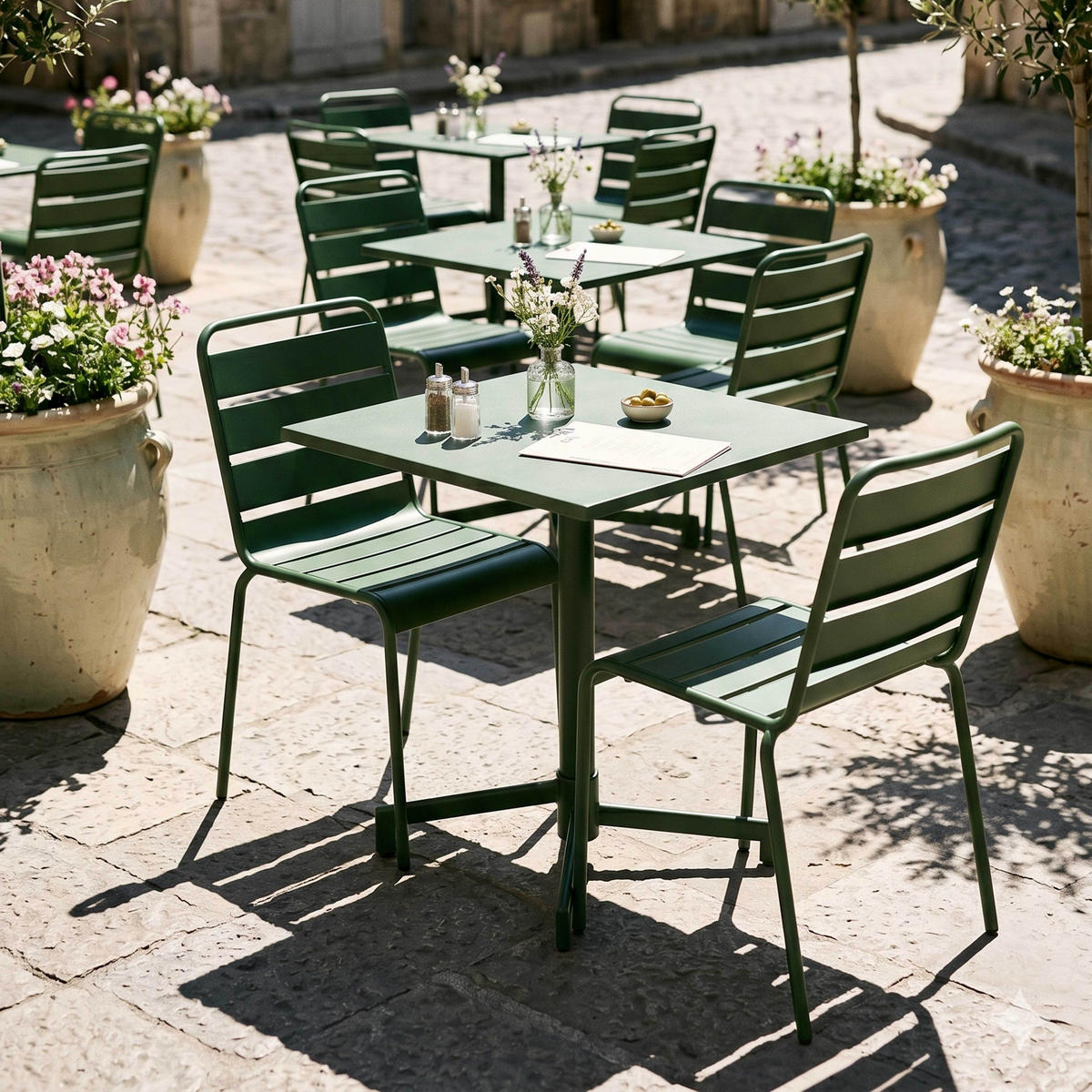 GARTENSET 3-tlg., Waldgrün - Grün, Metall - Oviala