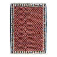 KELIM-TEPPICH handgewebt Senneh Rosa 147/107 cm Schurwolle - Pink, Textil (107/147cm) - Looma