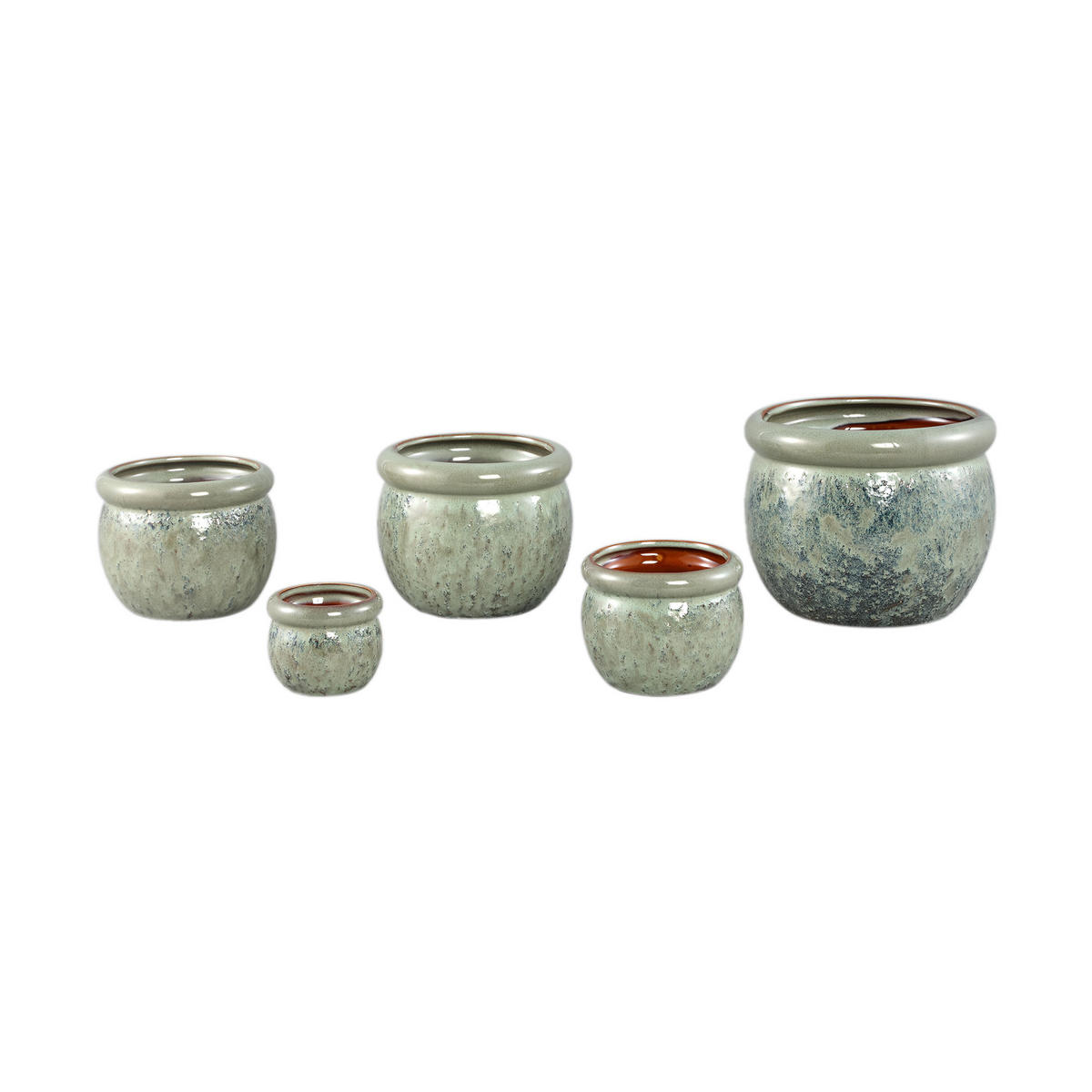 TOPF Jena Grün 19.5/19.5/16cm - Grün, Keramik (16cm) - PTMD Collection