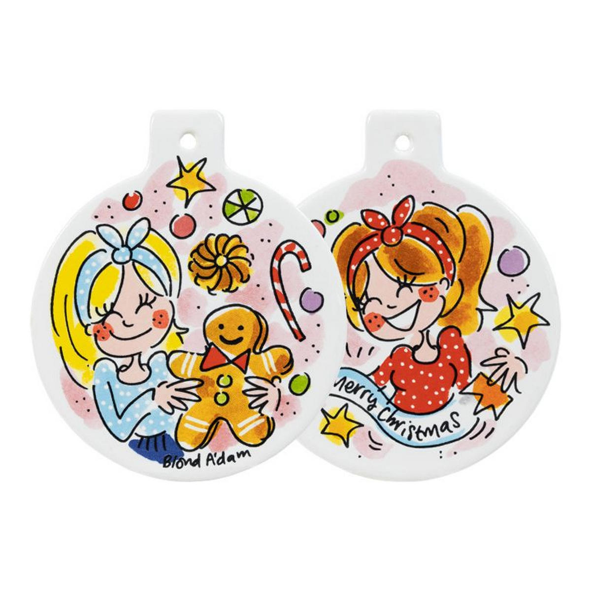 ANHÄNGER Weihnachten in Bunt - 9,5 x 5cm - Multicolor, Keramik (5/1/9.5cm) - Blond Amsterdam