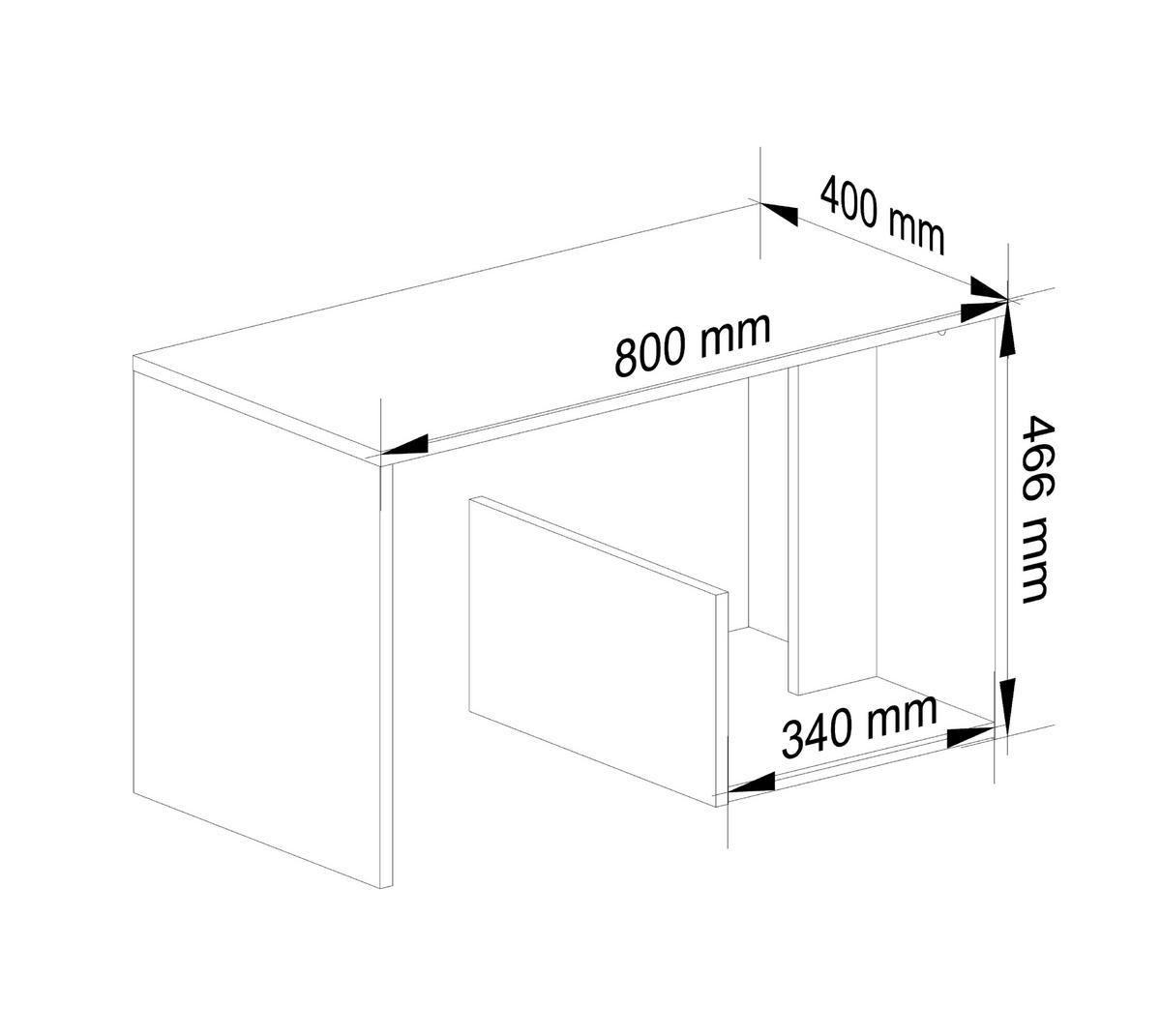 COUCHTISCH Eiche Sonoma 45/80/40 - Sonoma Eiche, Holzwerkstoff (40/80/45cm) - RAUMHIRSCH FURNITURE