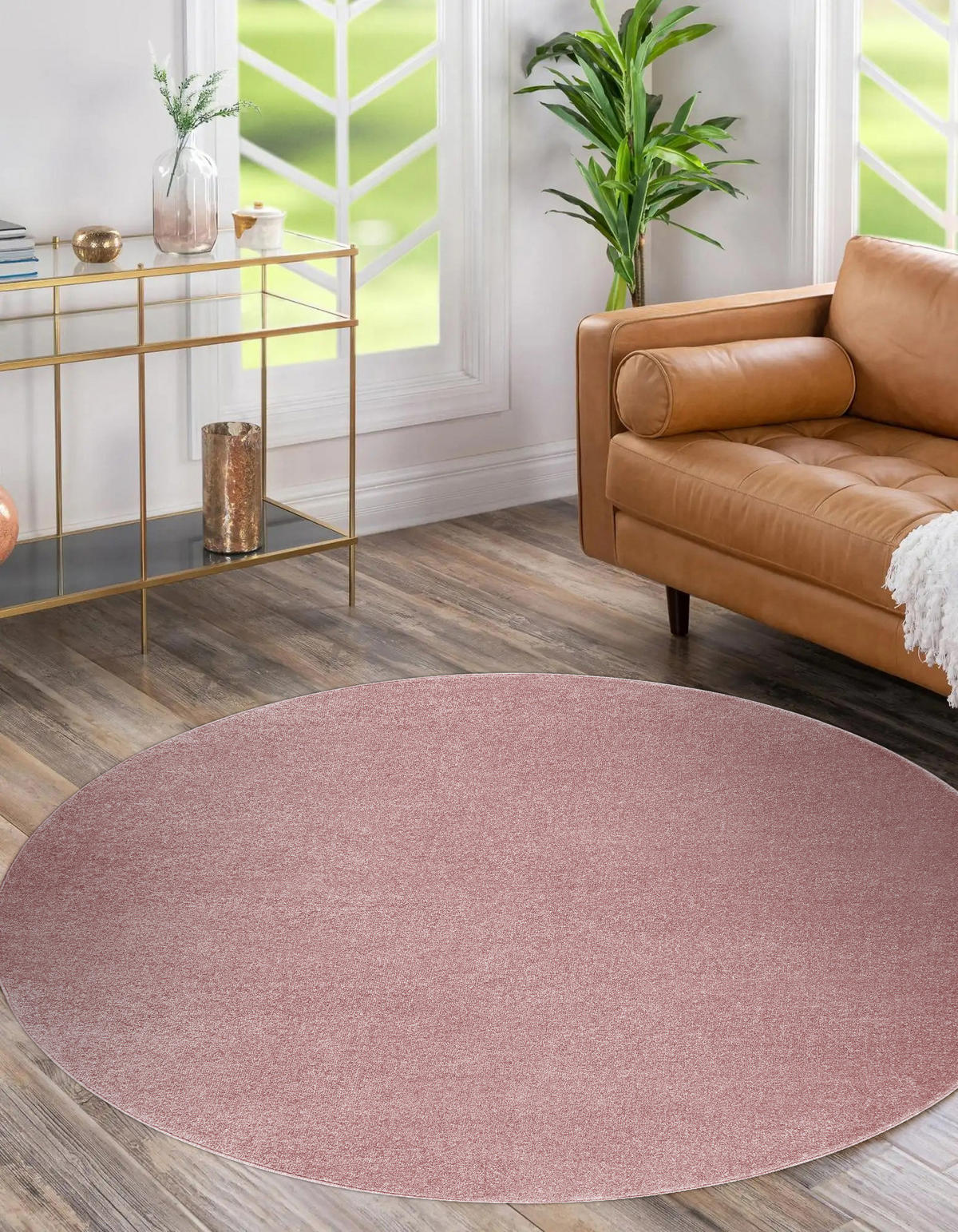 TEPPICH Softy 200 cm - Pink, Textil (200/200cm) - rugsX
