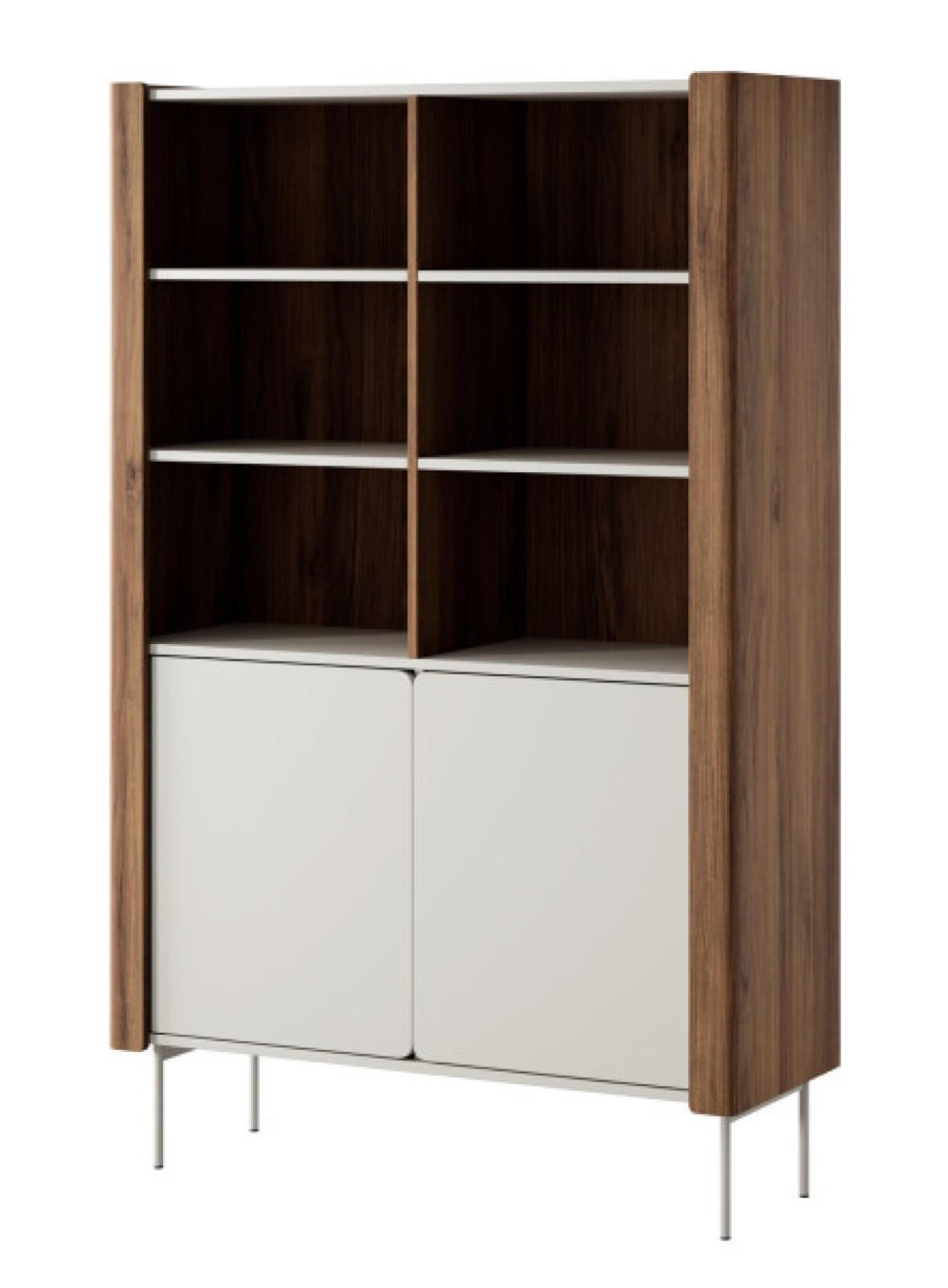 REGAL Kaschmir WRAPSO R 105 Nussbaum - Multicolor, Holzwerkstoff (105/167/39.5cm) - Sepro Meble