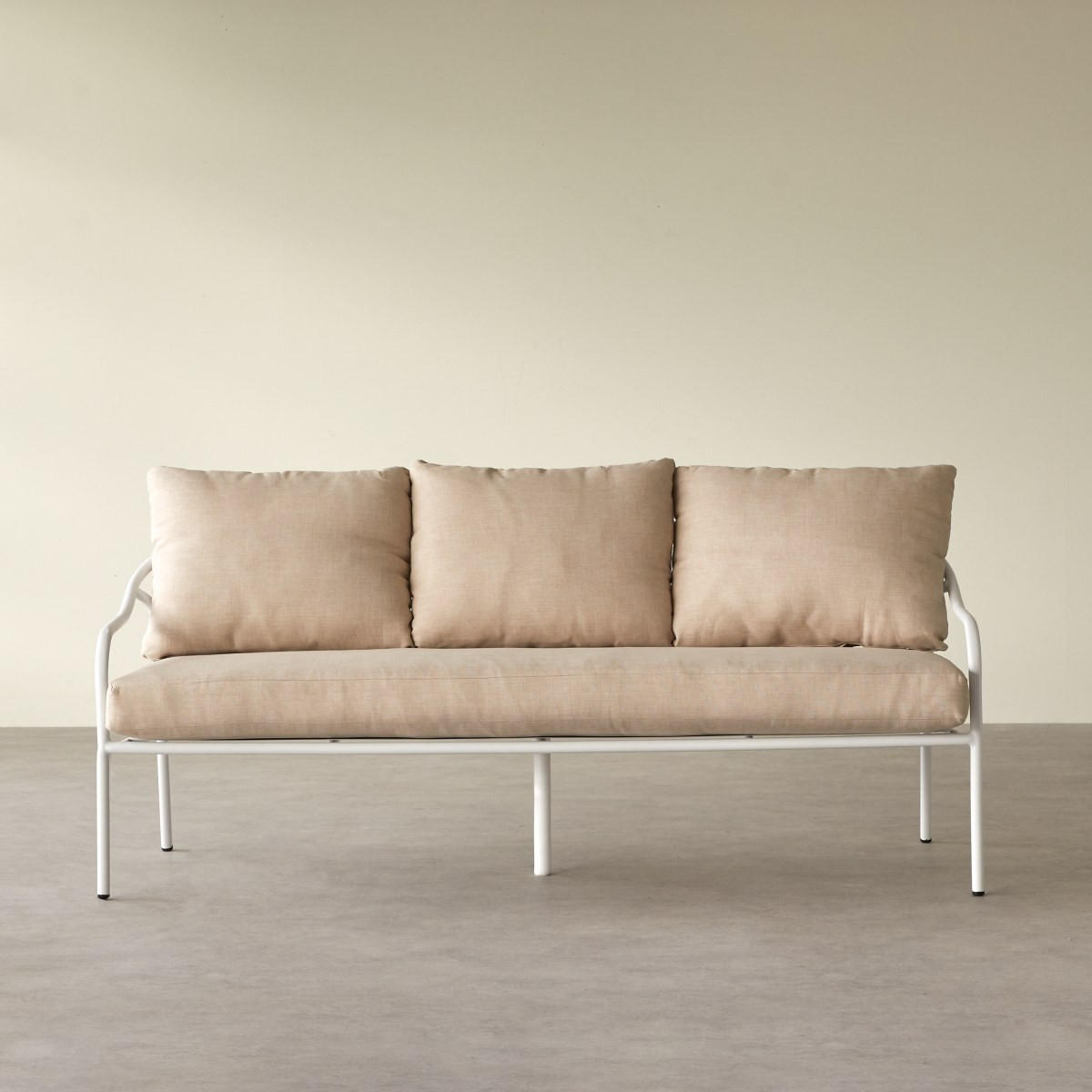 GARTENLOUNGE 4-tlg Luca Beige aus Metall - Beige, Metall - Tikamoon