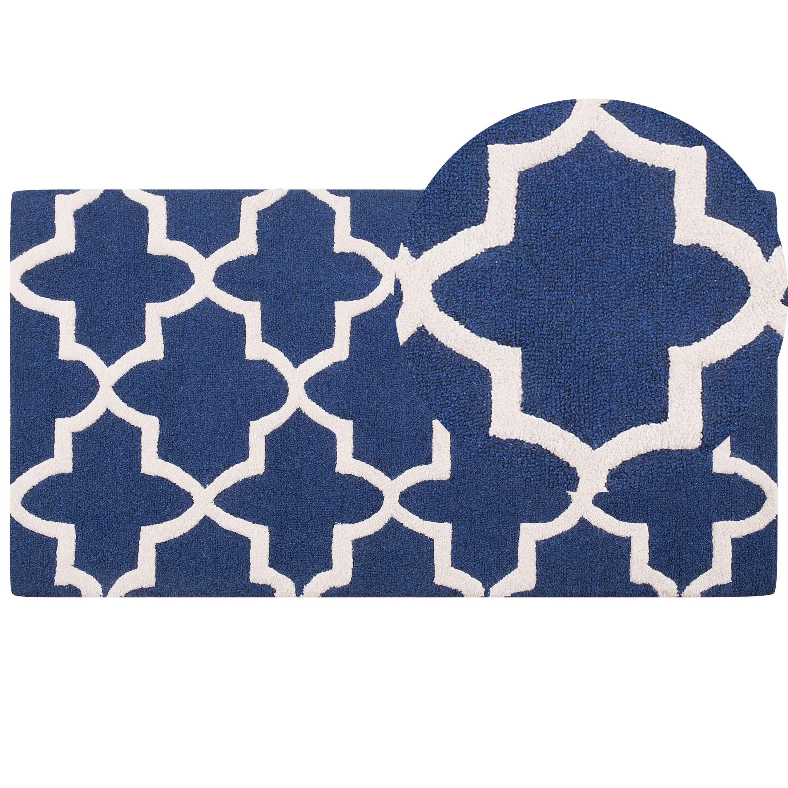 KURZFLOR-TEPPICH Silvan 150/80 cm - Blau, Textil (80/150cm) - Beliani
