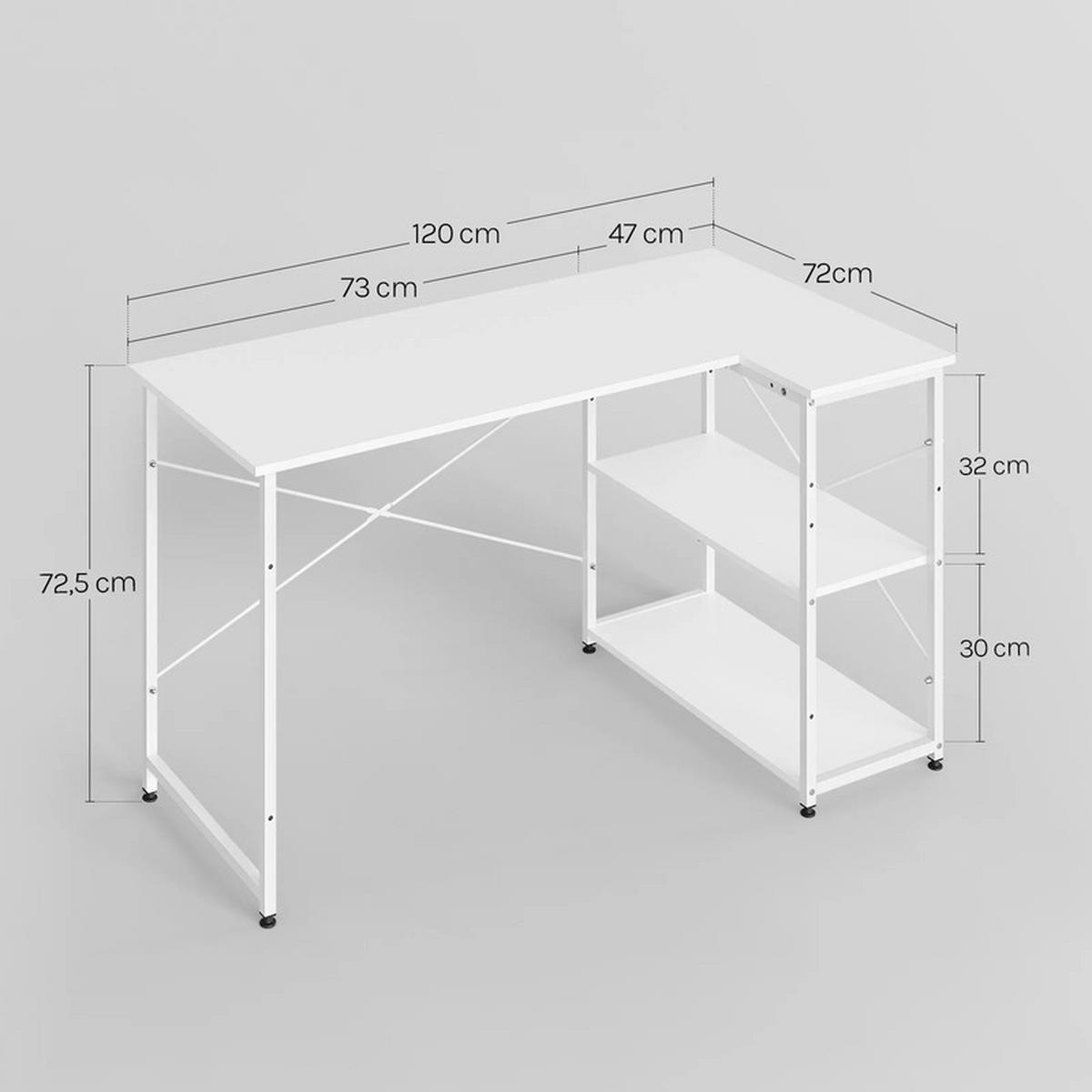 SCHREIBTISCH 120×71,5×74 cm Weiß - Weiß, Holz (120/74/71.5cm) - Kaket
