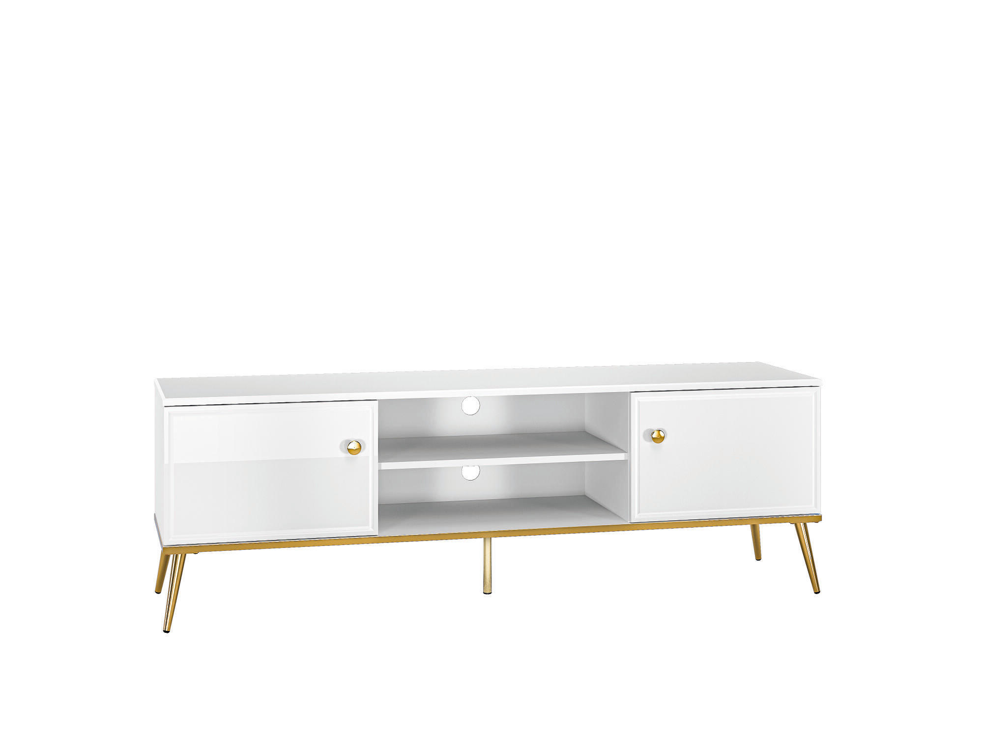 TV-LOWBOARD GOLDIN Weiß 160x40x53 cm - Weiß, Holzwerkstoff (160/53/40cm) - FURNLUX