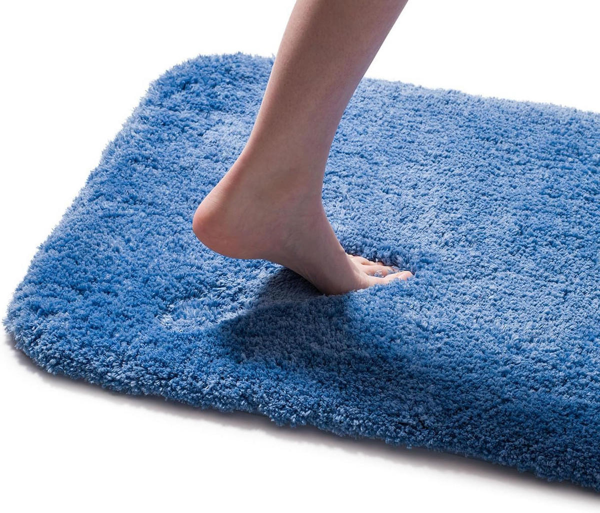 BADTEPPICH Deluxe TAUBENBLAU 70X120CM - Blau, Textil (120/70cm)