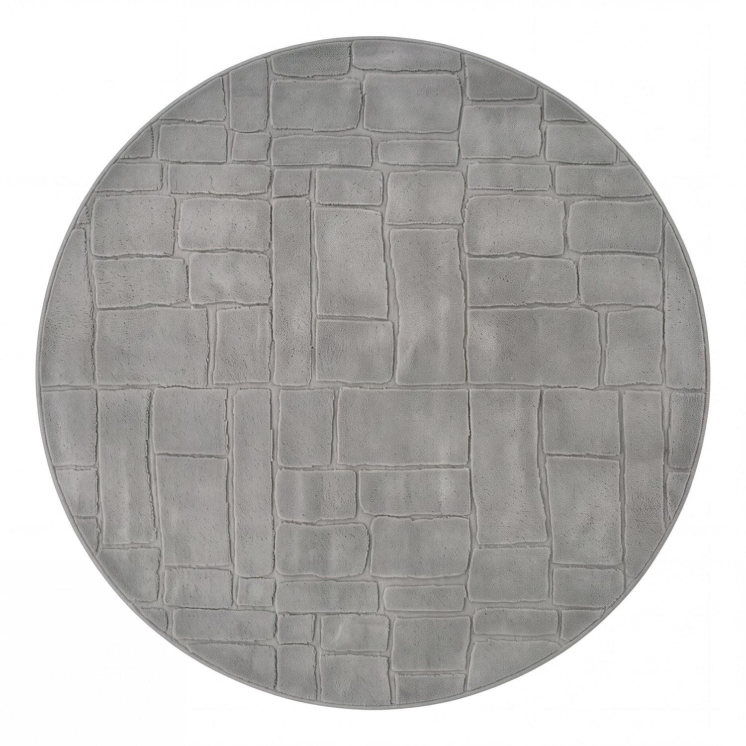 HOCHFLORTEPPICH 160/160 cm Tokio 479 - Grau, Kunststoff (160/160cm) - Paco Home