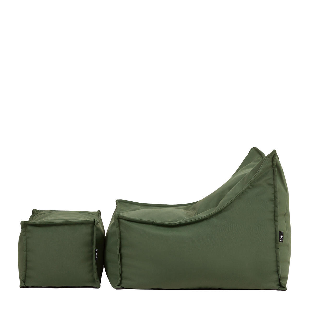 SITZSACK Outdoor-Sessel Alto + Hocker - Grün, Textil (94/75/94cm) - icon