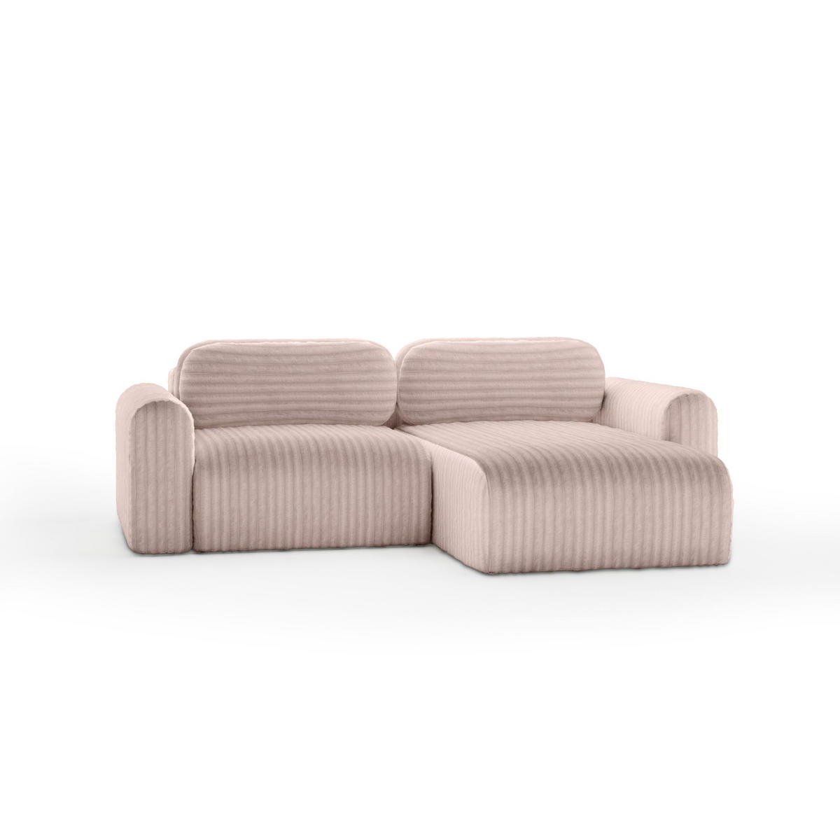ECKSOFA mit Schlaffunktion Emmen Mini, Rosa - Pink, Textil (246/100cm) - Fedve