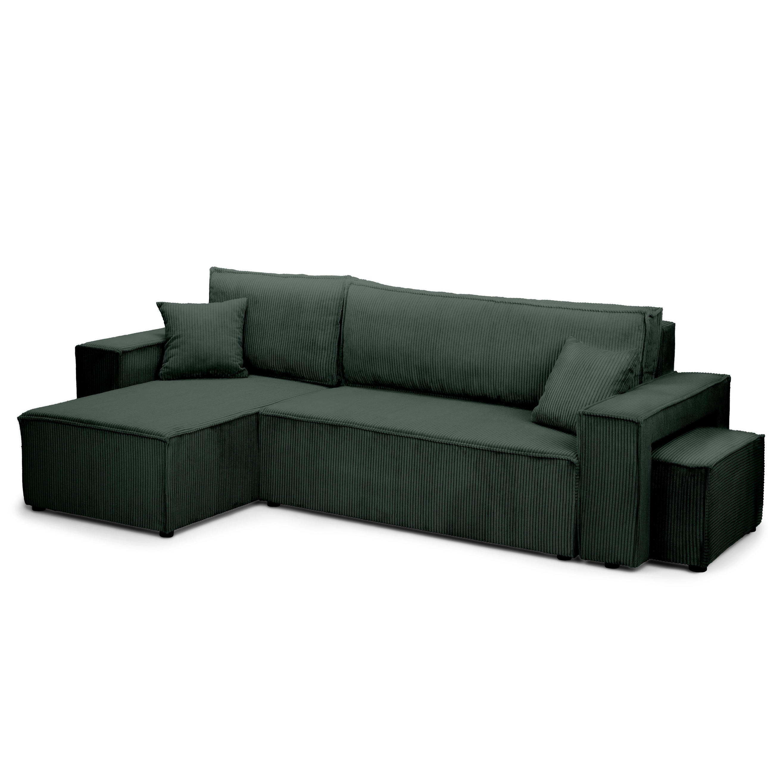 Pillovely Ecksofa Grün 244x83x142 cm