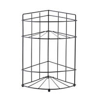 BADEZIMMERREGAL Carl 18,5/14/26cm Schwarz - Schwarz, Metall (18.5/26/14cm) - Mondex