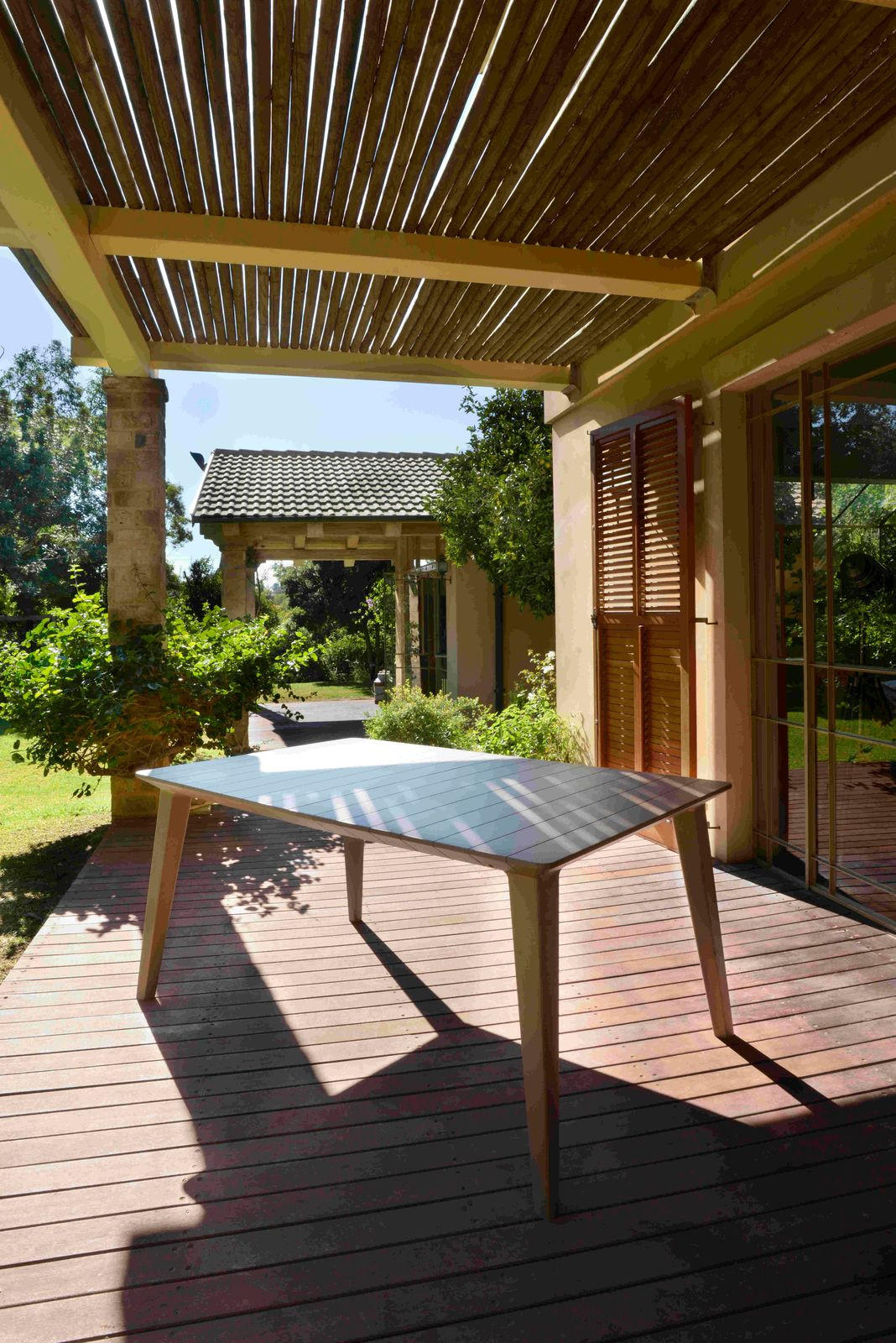 GARTENTISCH Lima Tisch in Cappuccino - Braun, Kunststoff (157/98/74cm) - Allibert