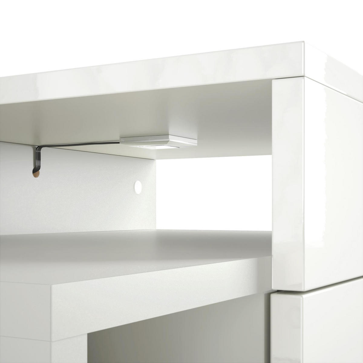 NACHTTISCH Queens Front in Eiche sägerau - Eiche San Remo, Holzwerkstoff (60/63/36cm) - Vladon
