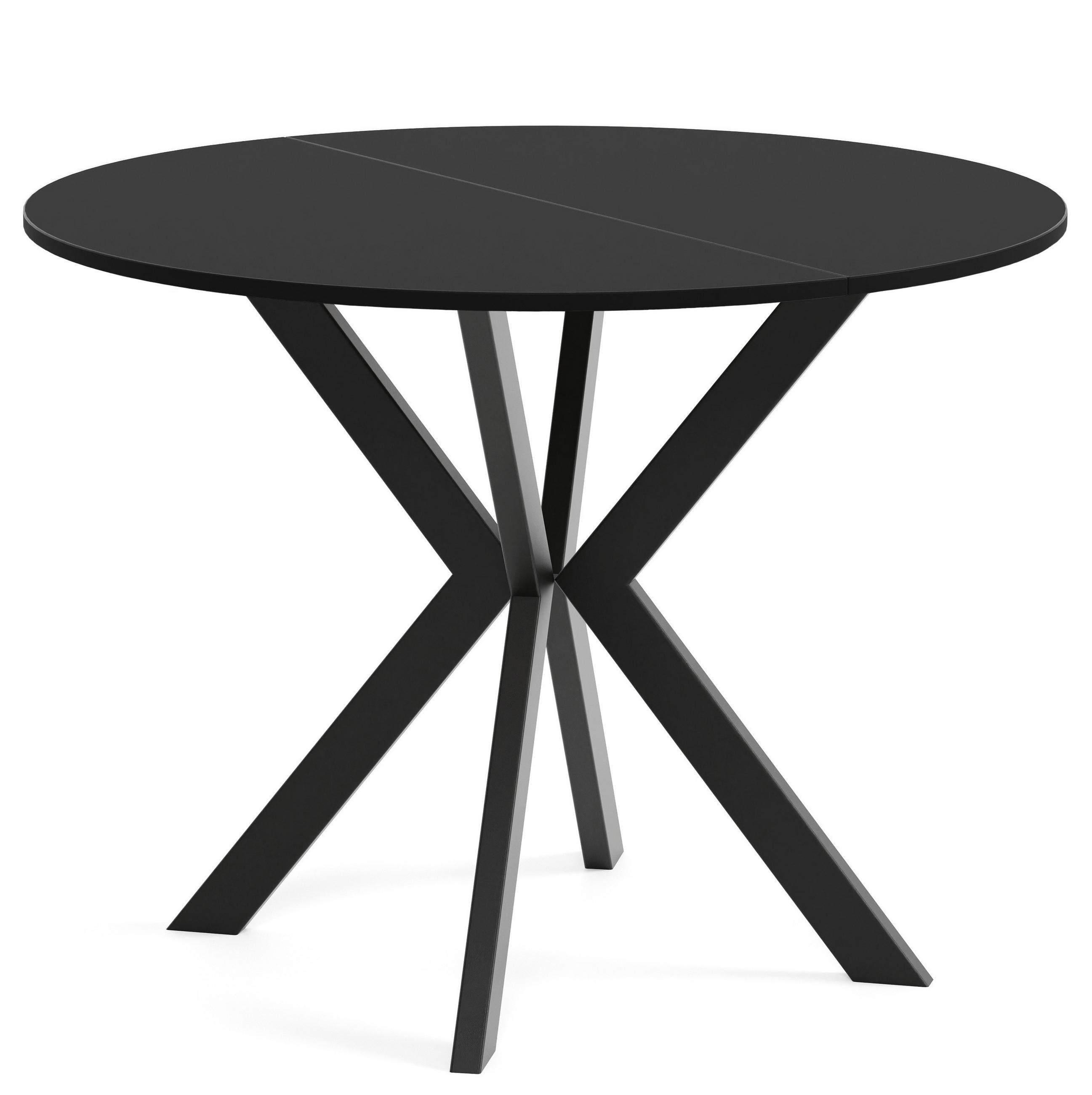 TISCH Schwarz EWA Ausziehbar - Schwarz, Holzwerkstoff (90/90/76cm) - Sepro Meble