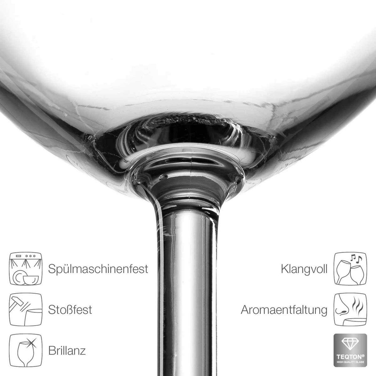 WEISSWEINGLÄSER GEEICHT Daily Gastro-Edition transparent 0,2 l 6er Set - Transparent, Glas (0.2L) - Leonardo Living