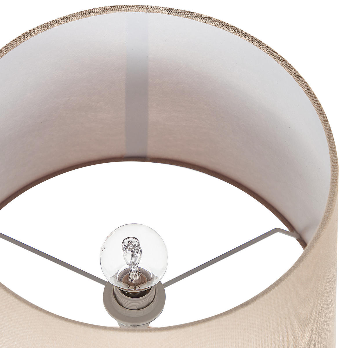 TISCHLAMPE Wari 29/29/47 cm - Beige, Keramik (29/29/47cm) - Beliani