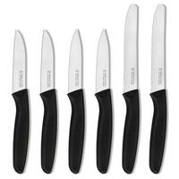 KÜCHENMESSER Set 6-teilig Schwarz - Schwarz, Metall (22.5cm)