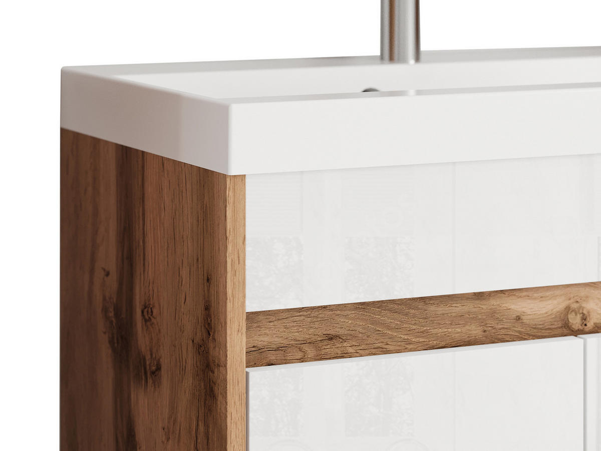 BADMÖBEL-SET Cyprus - Braun, Holzwerkstoff (31/160/31cm) - MIRJAN24