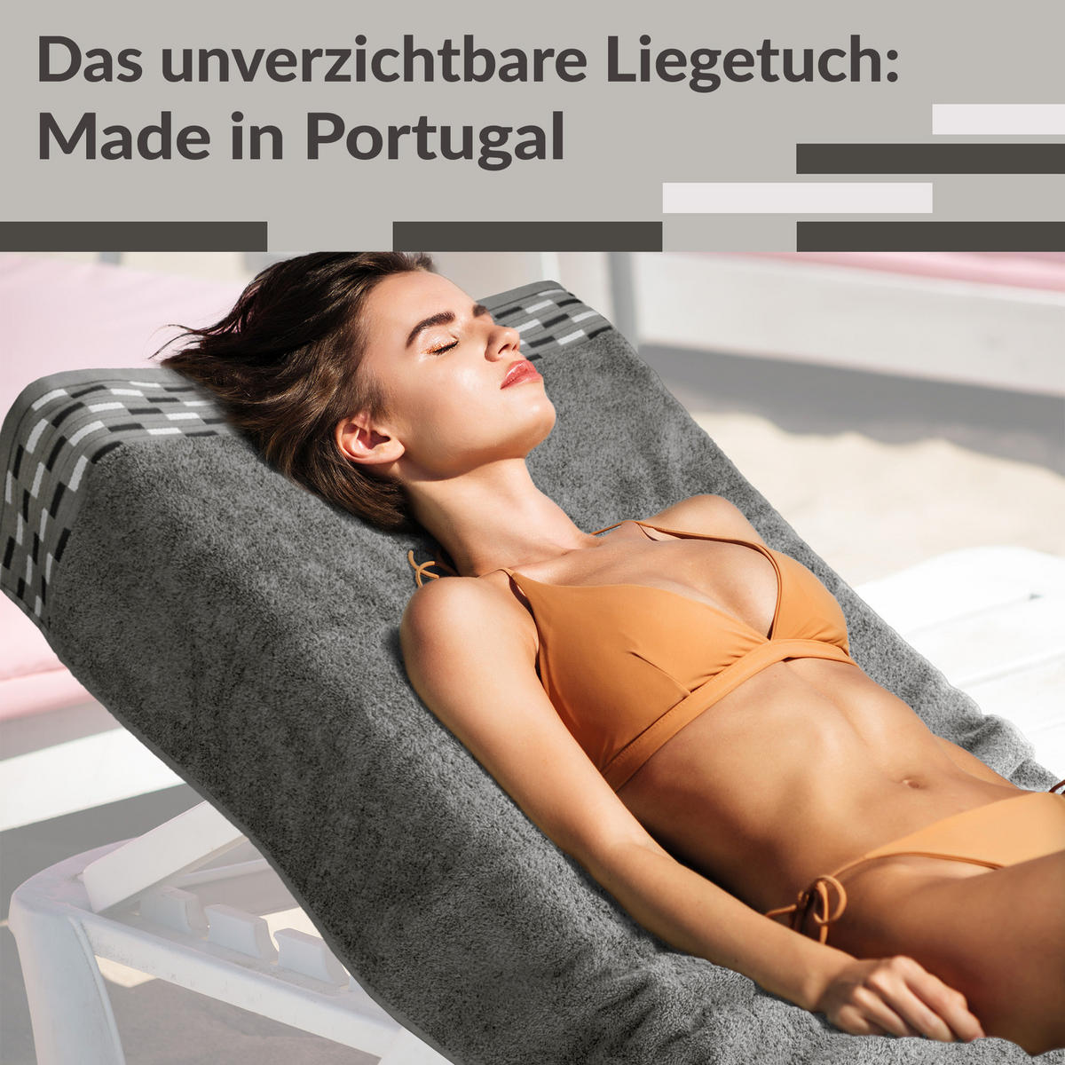 BADETUCH Lugano Dunkelgrau 100x200 cm - Dunkelgrau, Textil (100/200cm) - Lashuma
