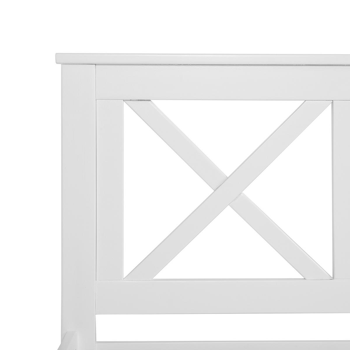 BETT mit Lattenrost 140x200 cm Weiß Tannay - Weiß, Holz (140/200cm) - Beliani