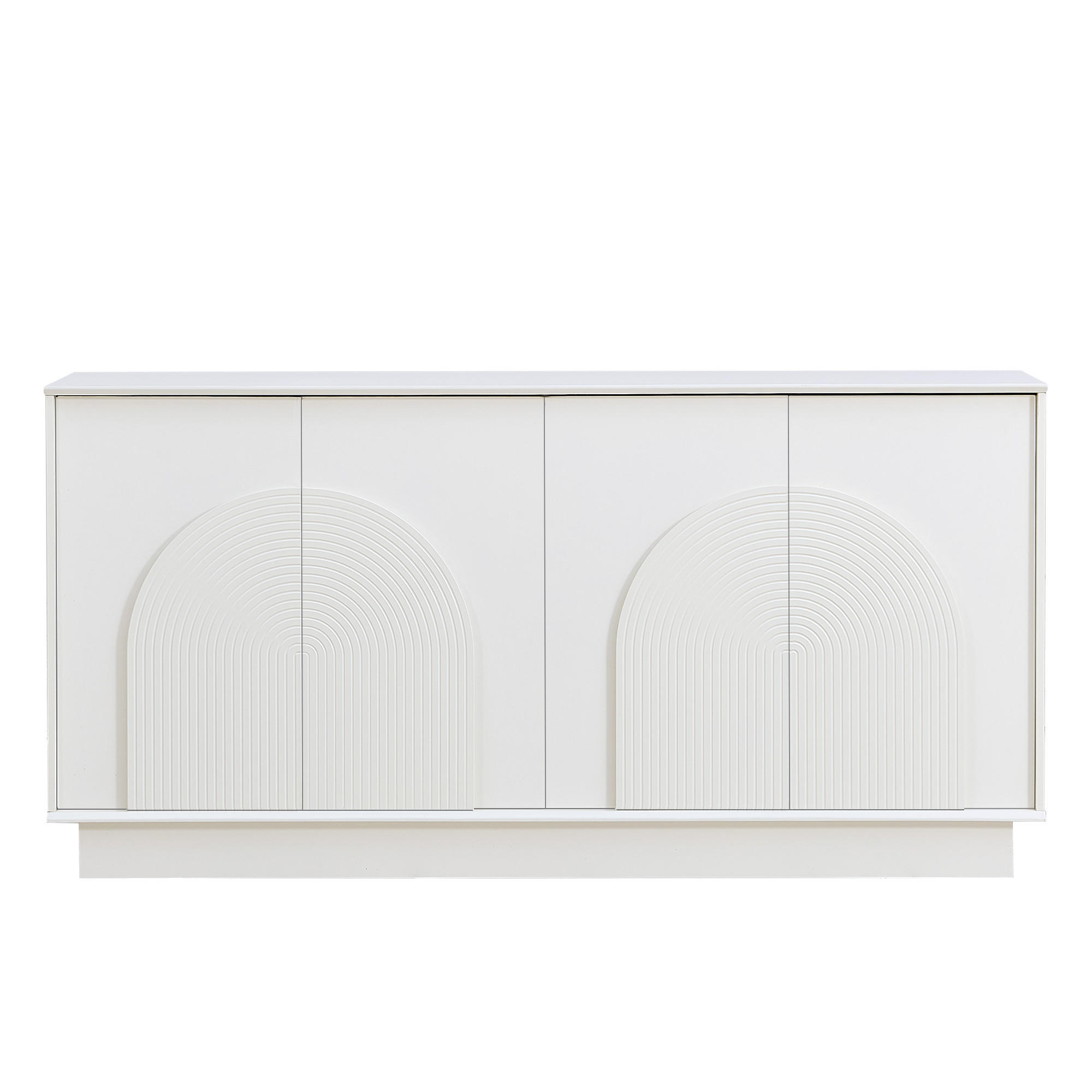SIDEBOARD Weiß 160/38/80 cm - Weiß, Holzwerkstoff (160/80/38cm) - PANGIVO