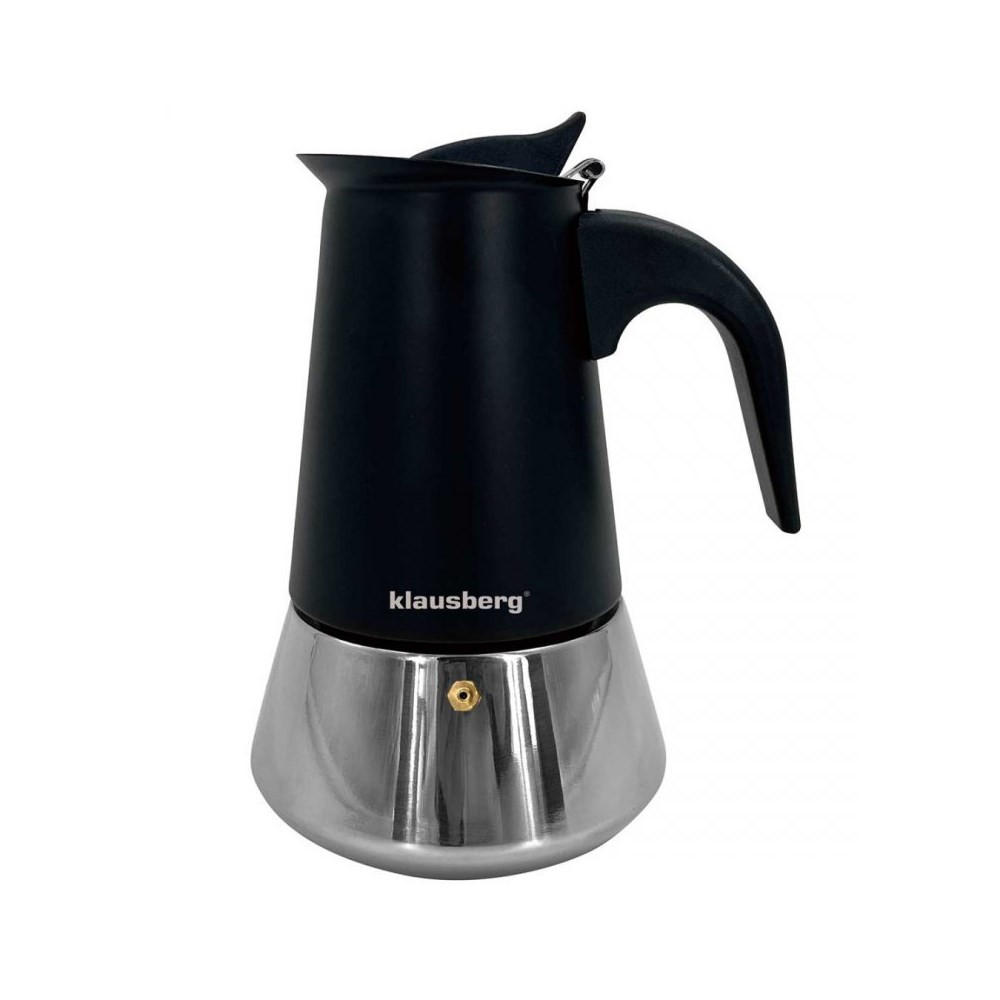 ESPRESSOKOCHER Schwarz 10.3/13.2/16.3 cm KB7844 - Schwarz, Metall (13.2/16.3/10.3cm) - Klausberg 